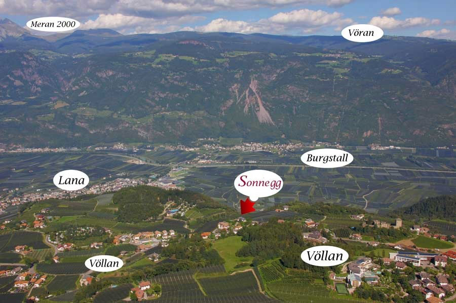 Lage Residence Sonnegg in Südtirol
